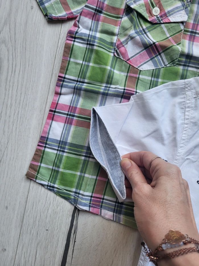 Lot de 2 chemises manches courtes garçon 5ans mayoral neuves - photo numéro 3