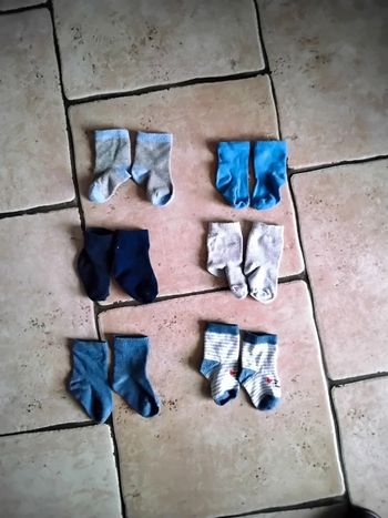 Lot de 6 paires de chaussettes pointure 17/18