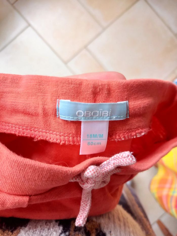 Short orange obaïbi - photo numéro 3