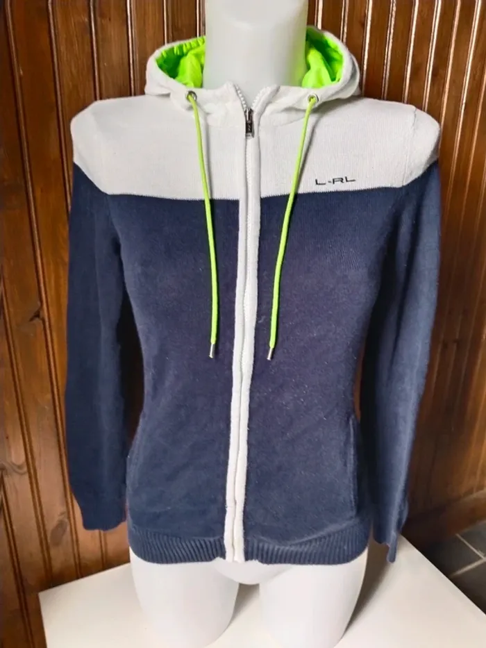 Superbe veste zippée à capuche femme marque Lauren Ralph Lauren taille 34 36 - photo numéro 3