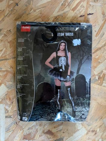 Déguisement femme halloween squelette L/XL