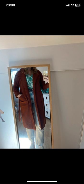 Long manteau marron