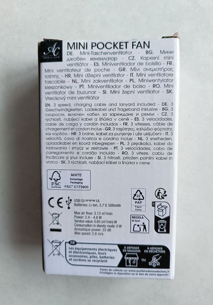 Mini ventilateur - photo numéro 3