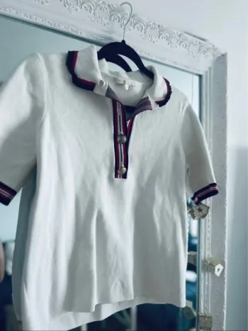 Jolie haut femme Maje Écru détail col taille 2