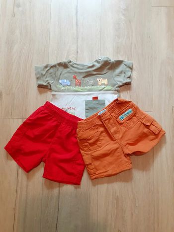 2 shorts +1 Tee-shirt - 6 mois