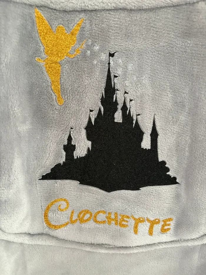 Couverture a capuche personnalisée Disney Fée Clochette neuf - photo numéro 7