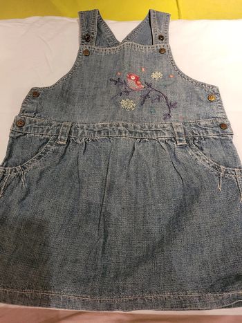 Robe à bretelles jean fille 18mois