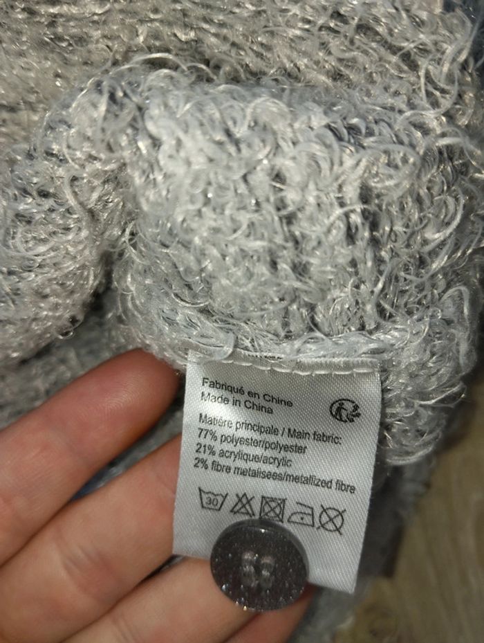 Gilet chaud capuche gris argenté fille 24 mois Gémo - photo numéro 5