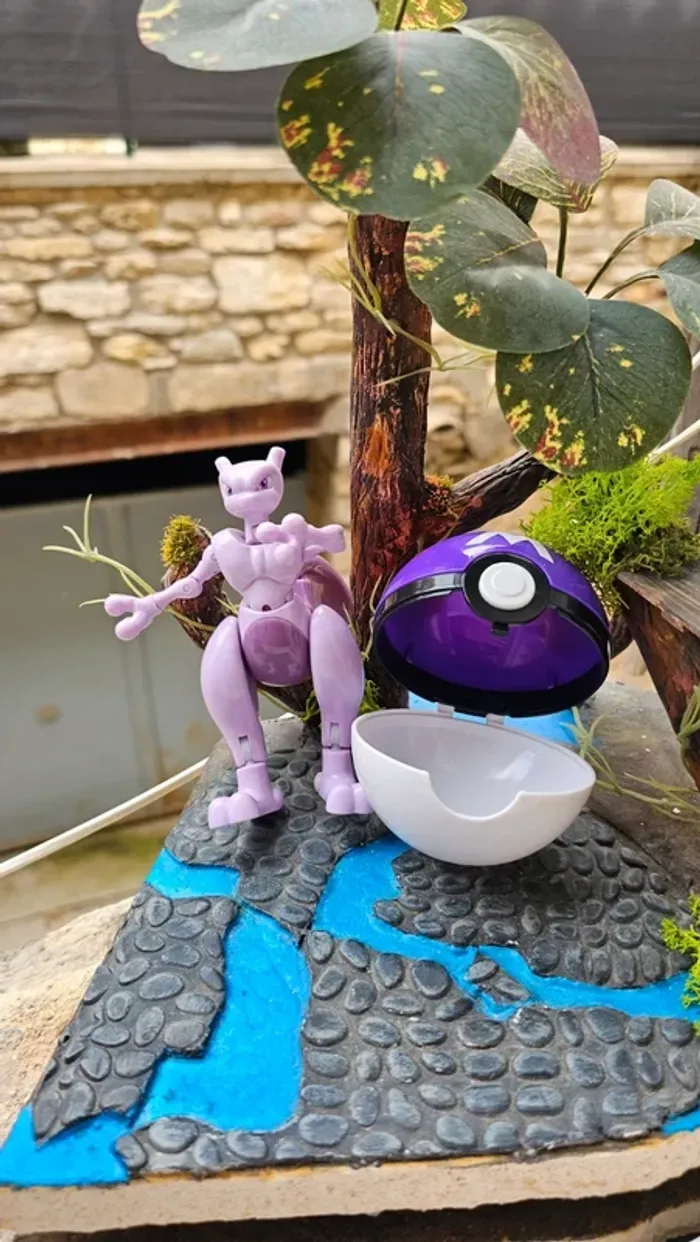 Super figurine Pokemon Mewtwo pliable en boule - photo numéro 6