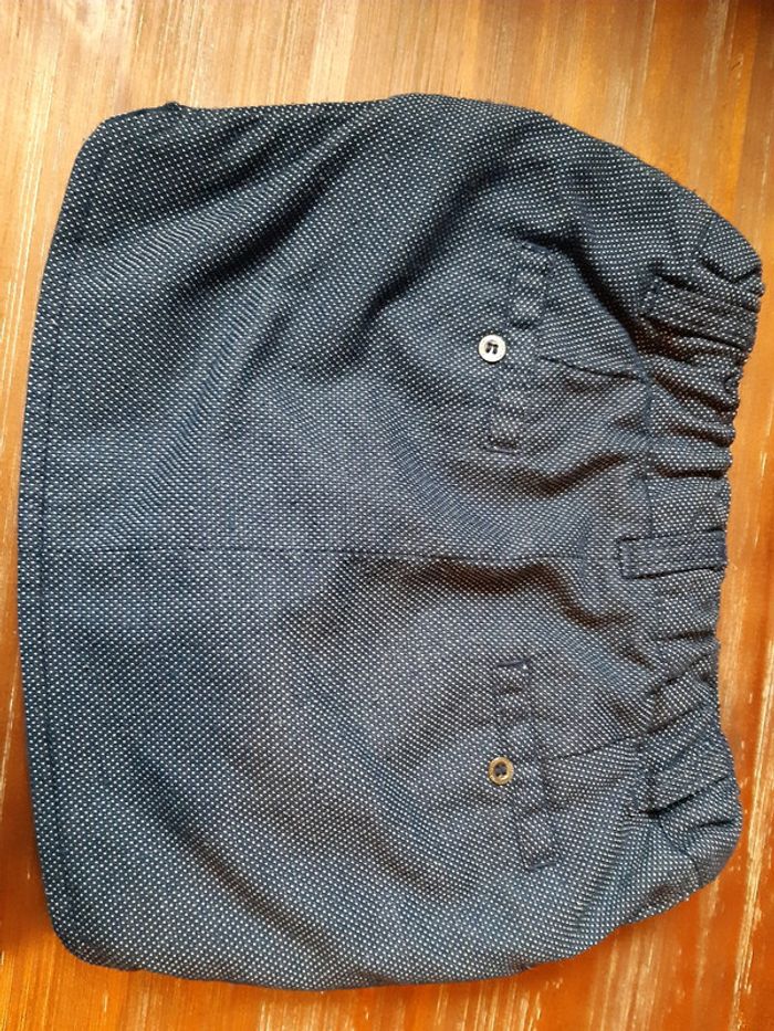 Jupe droite pince élégante pois marine marron bébé fille 24 mois - photo numéro 2