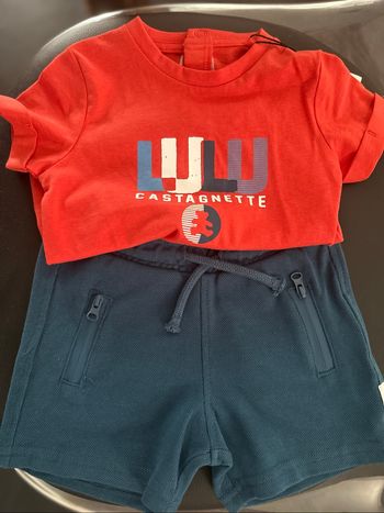 Ensemble short/tshirt Lulu Castagnette 6M
