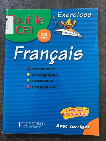 Cahier d’exercices français ce1
