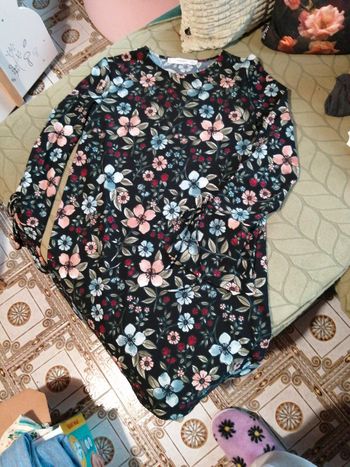 Robe courte mango fleurie