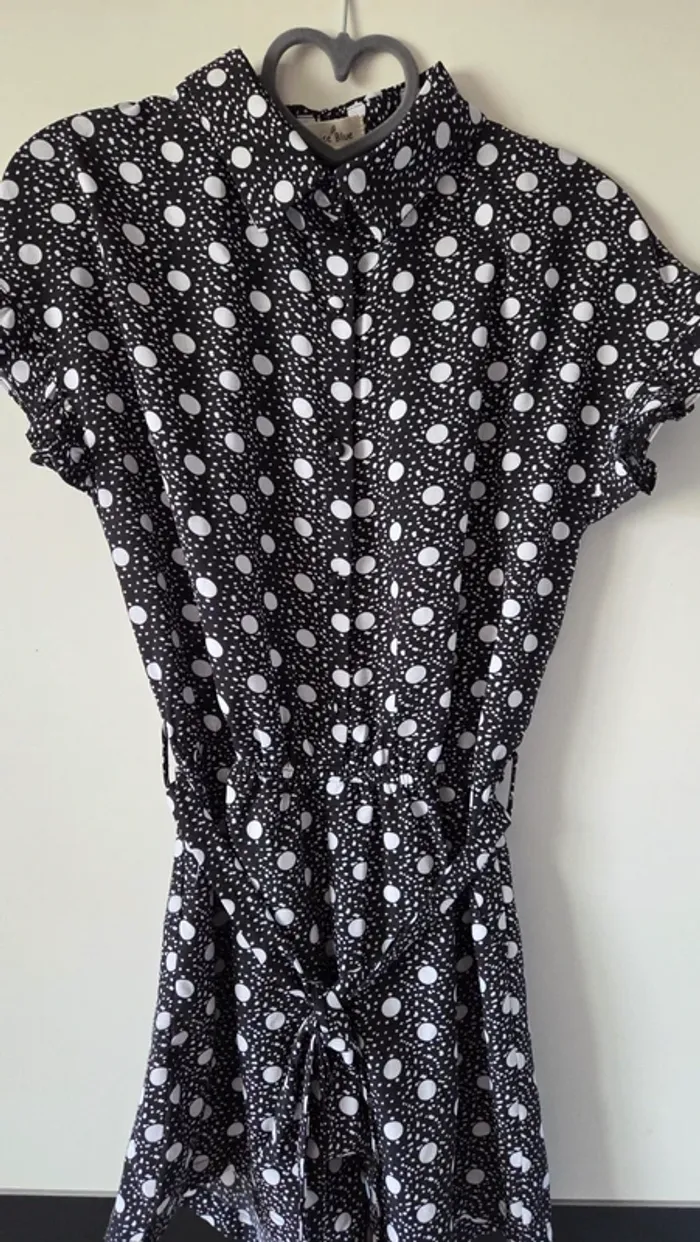 Combishort Noir et blanc de chez Cerise Blue en Taille S/36