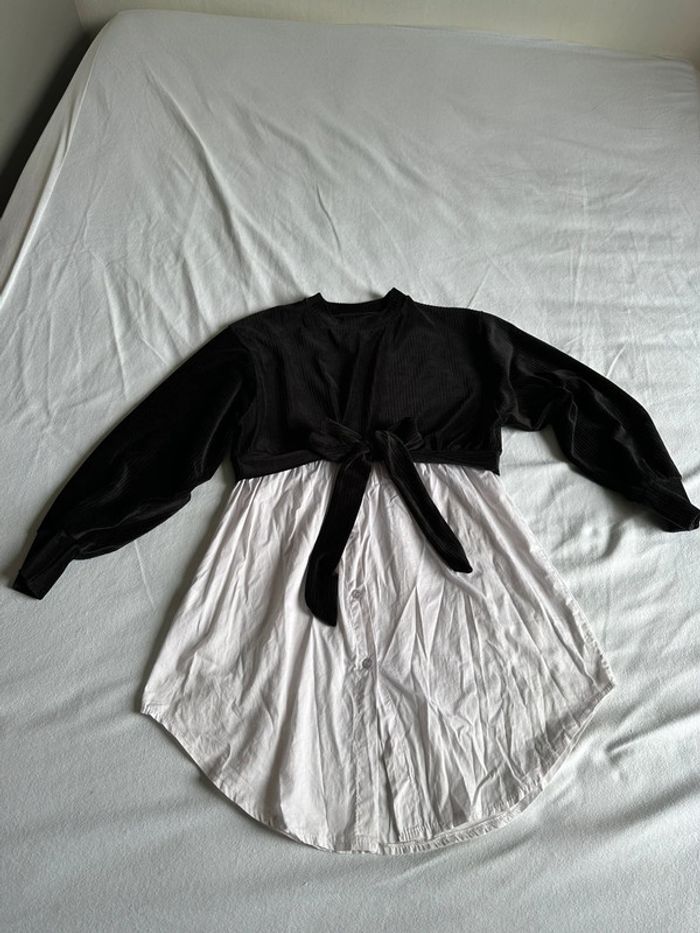 Chemise Pull noire et blanche