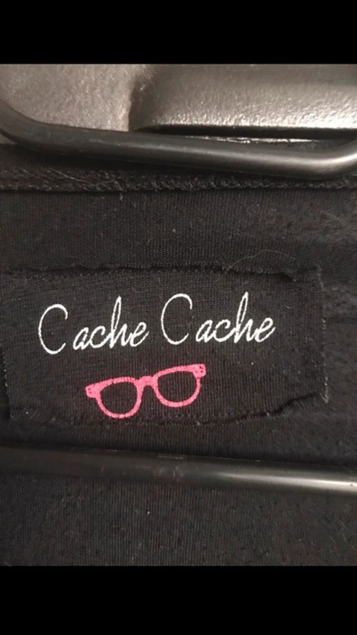 Teeshirt noir, manches longues, Cache cache , taille L - photo numéro 2