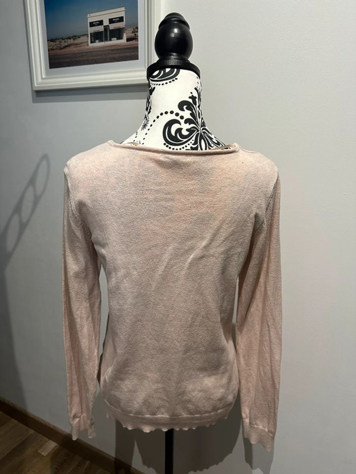 Pull col V rose - photo numéro 2