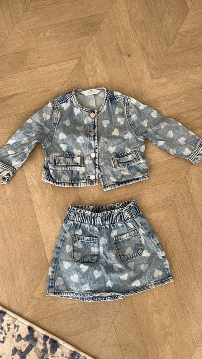 Ensemble Veste + jupe en jean H&m