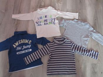 lot 4 tee shirts col roulé