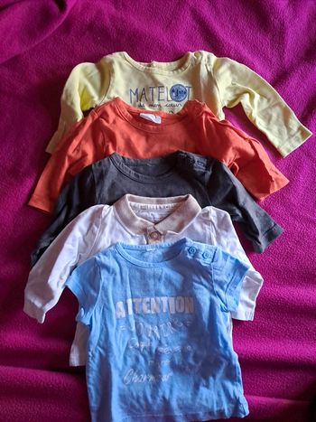 Lot de 5 tee-shirt 1 mois