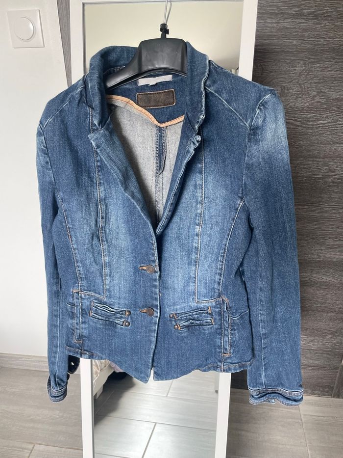 veste en jean vintage // Etam // M - photo numéro 1