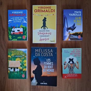 Lot 5 romans de Virginie Grimaldi, Mélissa Da Costa et Marie Vareille 