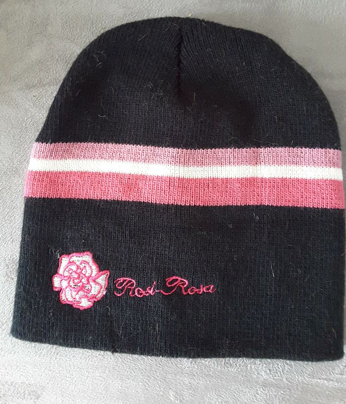 Bonnet fille noir et rose - Rosi Rosa - Taille unique