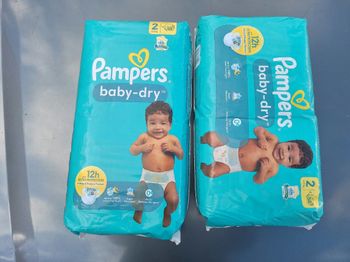 Couches Pampers lot de 2 paquets de 58 Couches taille 2