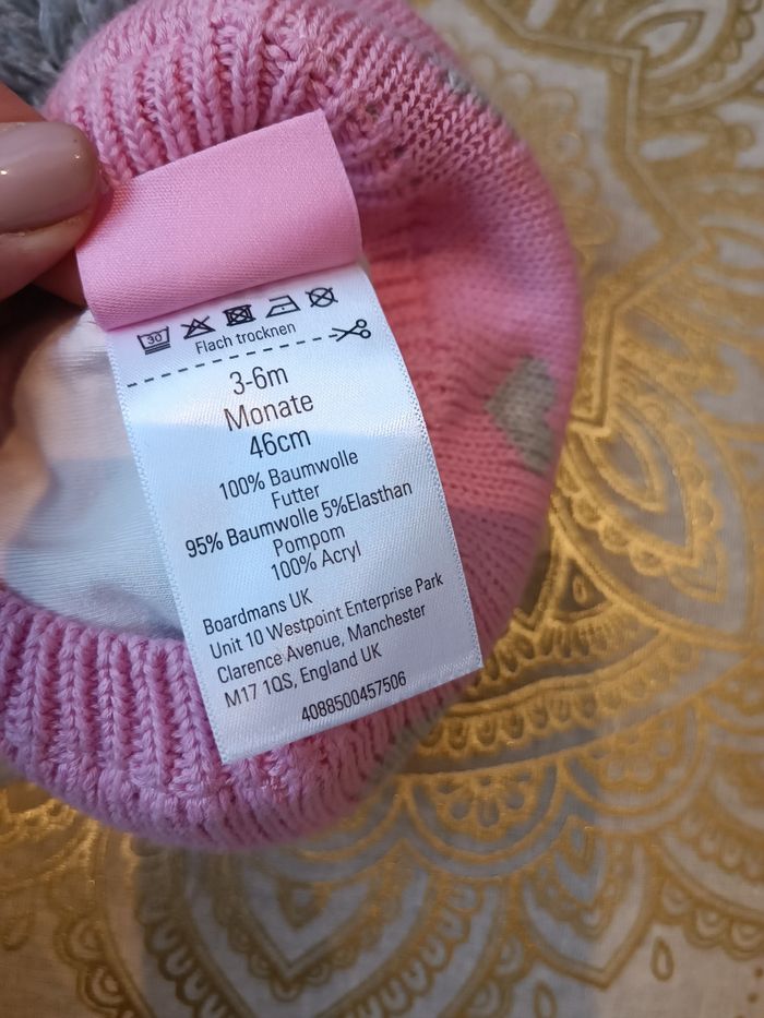 Bonnet et gants fille 3/6 mois neuf - photo numéro 2