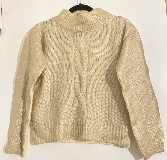 Pull Col Haut Torsadée Mordoré
