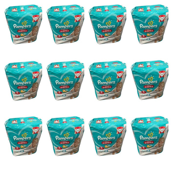 Lot de 252 Couches Pampers Baby Dry  Pants 12-17kg Taille 5 Neuf