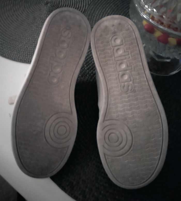 Baskets blanche "Adidas" en cuir - photo numéro 7