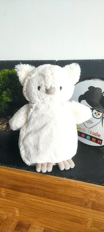 plush jellycat Bashful Snowy Owl peluche chouette hibou neige blanc Beige