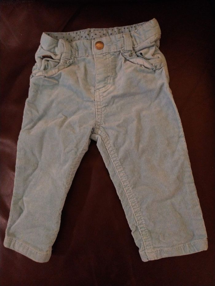 Pantalon aspect velours Tex taille 9 mois en très bon état