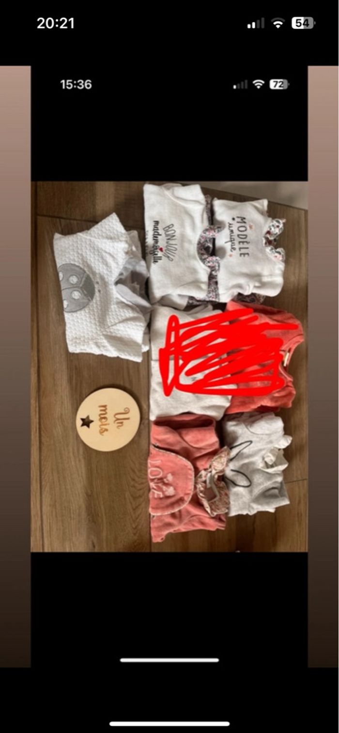 Lot pyjama bébé fille 1 mois