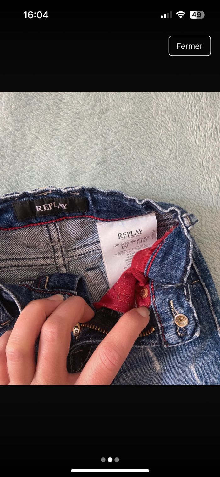 Jeans Replay 6 mois - photo numéro 2