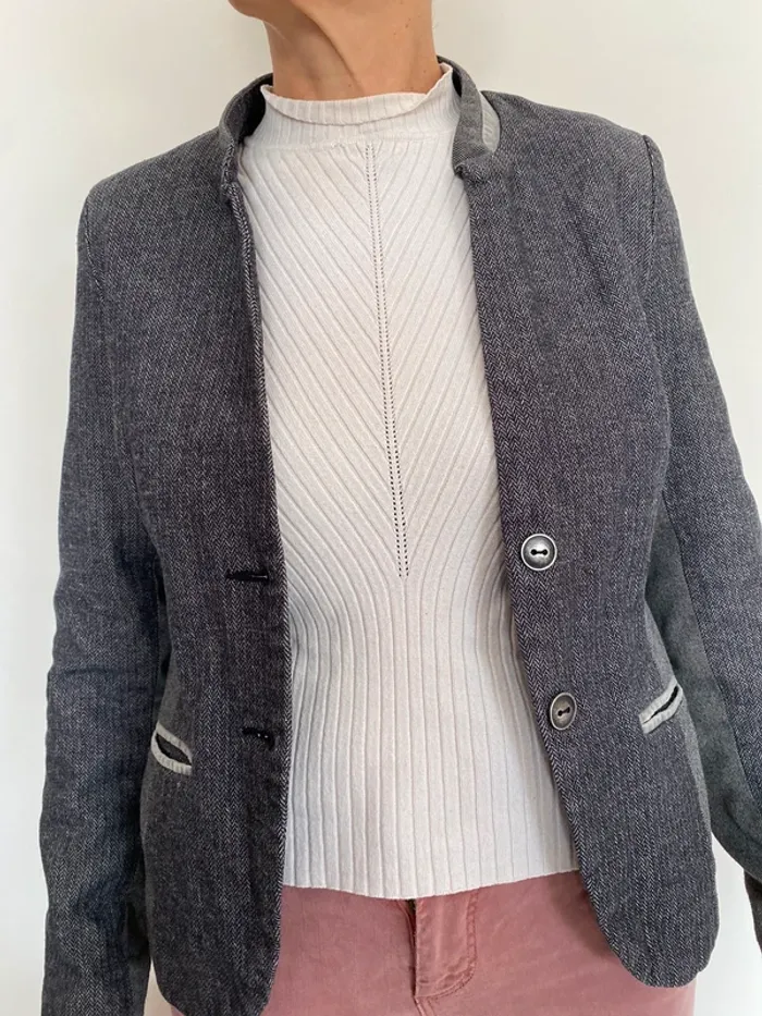 veste de blazer gris chiné bonobo taille M