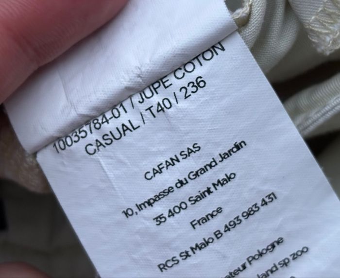 🤍 Jupe “Casual” blanc crème – Morgan – Taille 40 - photo numéro 6