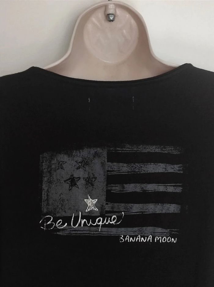 Tee-shirt Noir drapeau gris y2k / Banana Moon - 36/S à 38/M - photo numéro 12