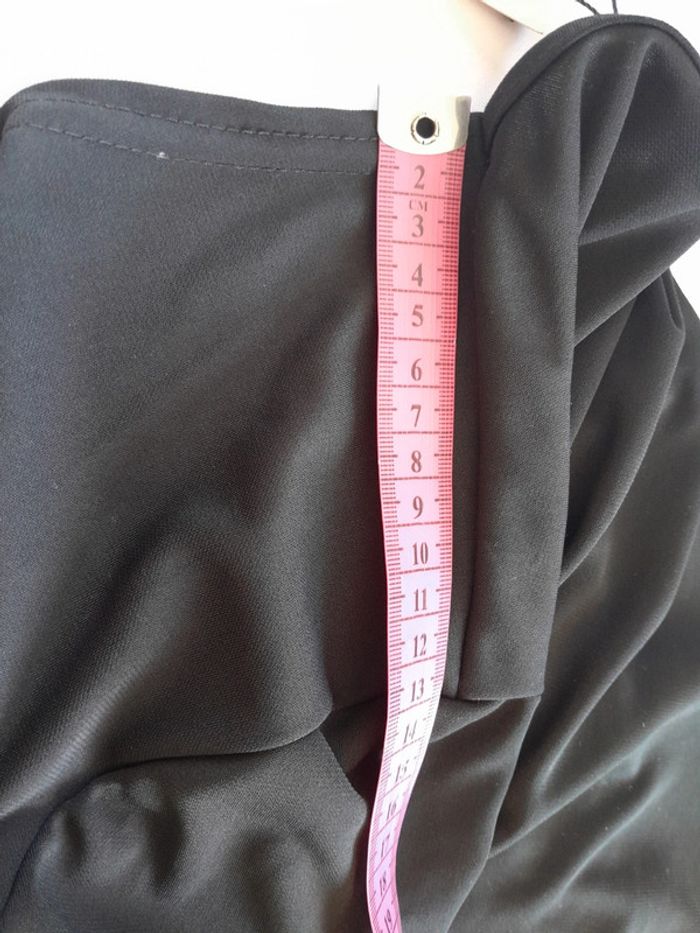 Robe noire neuve drapée extensible Larah createur - photo numéro 12