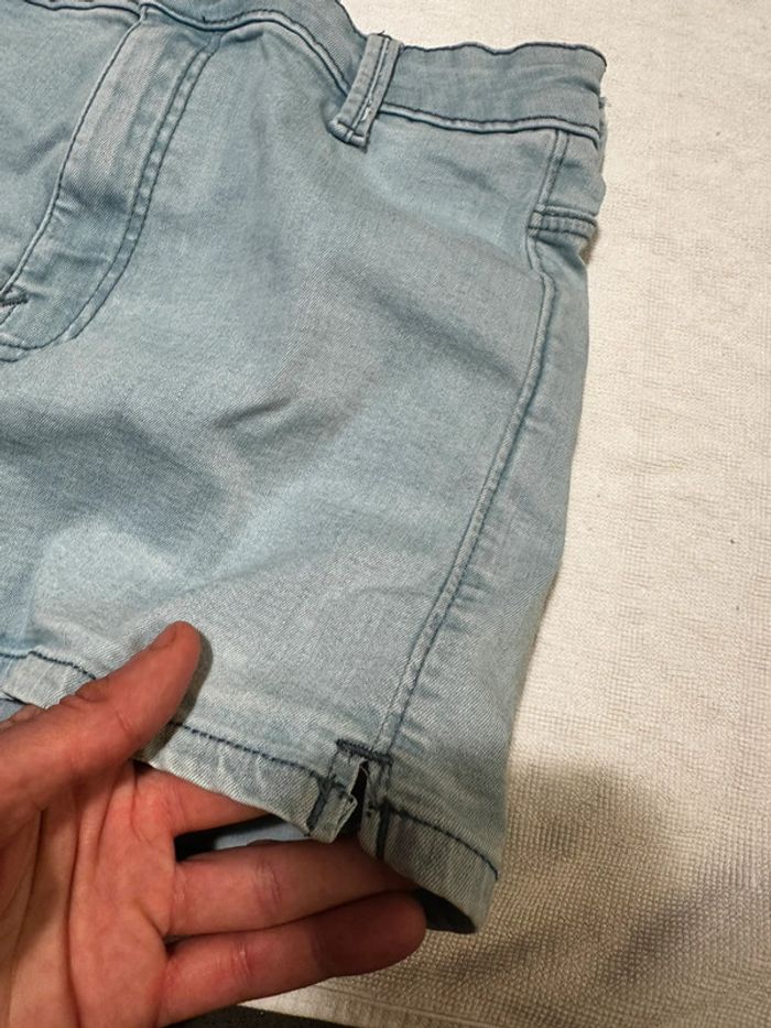 Short taille haute – Bershka – Bleu clair – Taille 36 - photo numéro 7