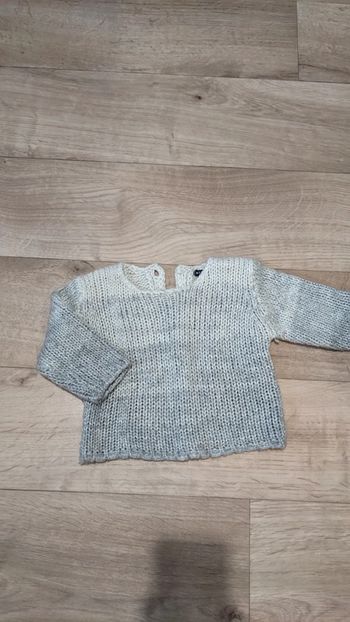 Pull chaud gris pailleté Kiabi 18 Mois