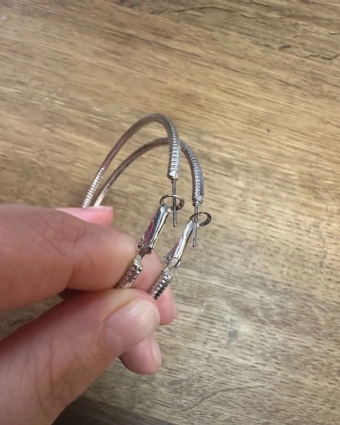 Boucle d’oreilles créole argent - photo numéro 3