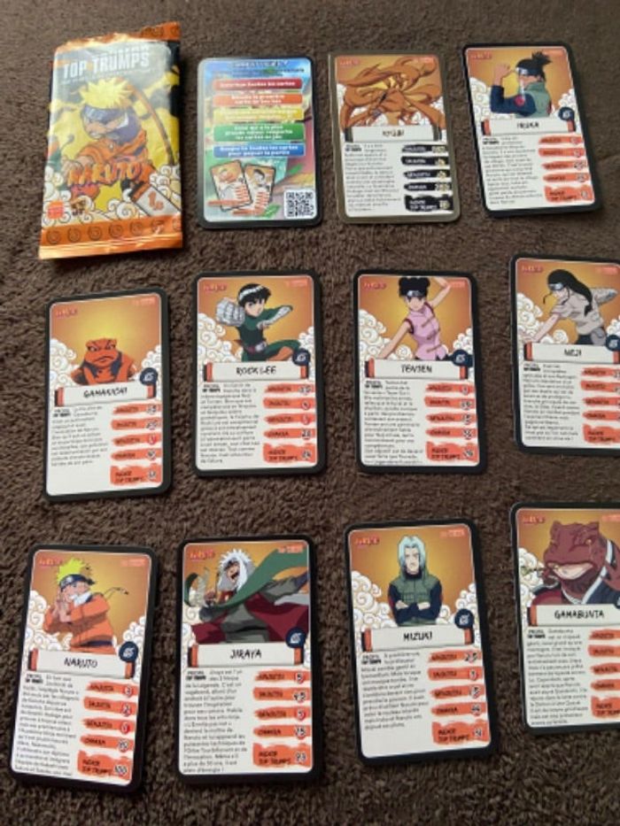 10 cartes naruto top trumps 2024 Burger King