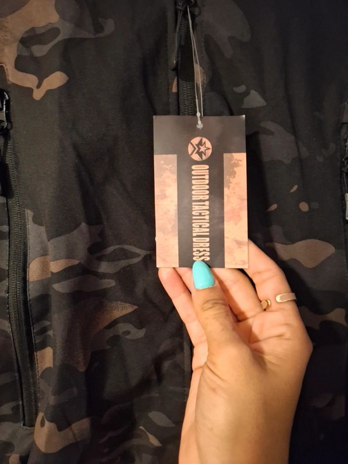 Veste blouson camouflage homme outdoor tactical dress neuf taille l réglable - photo numéro 3