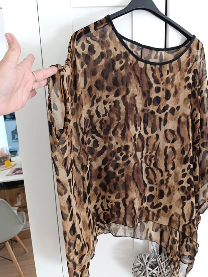 Blouse voile léopard - photo numéro 2