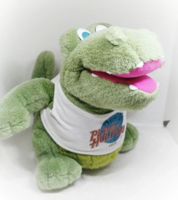 Peluche plush Teddy crocodile Disneyland planète Hollywood alligator Disney 90 vintage rare
