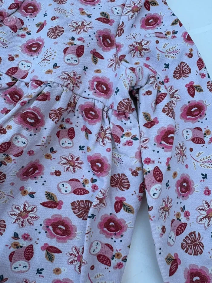 Robe rose DPAM 18 mois hiboux - photo numéro 2