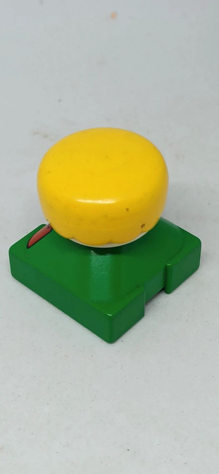 Tête d'homme avec carré vert lego duplo vintage - photo numéro 2