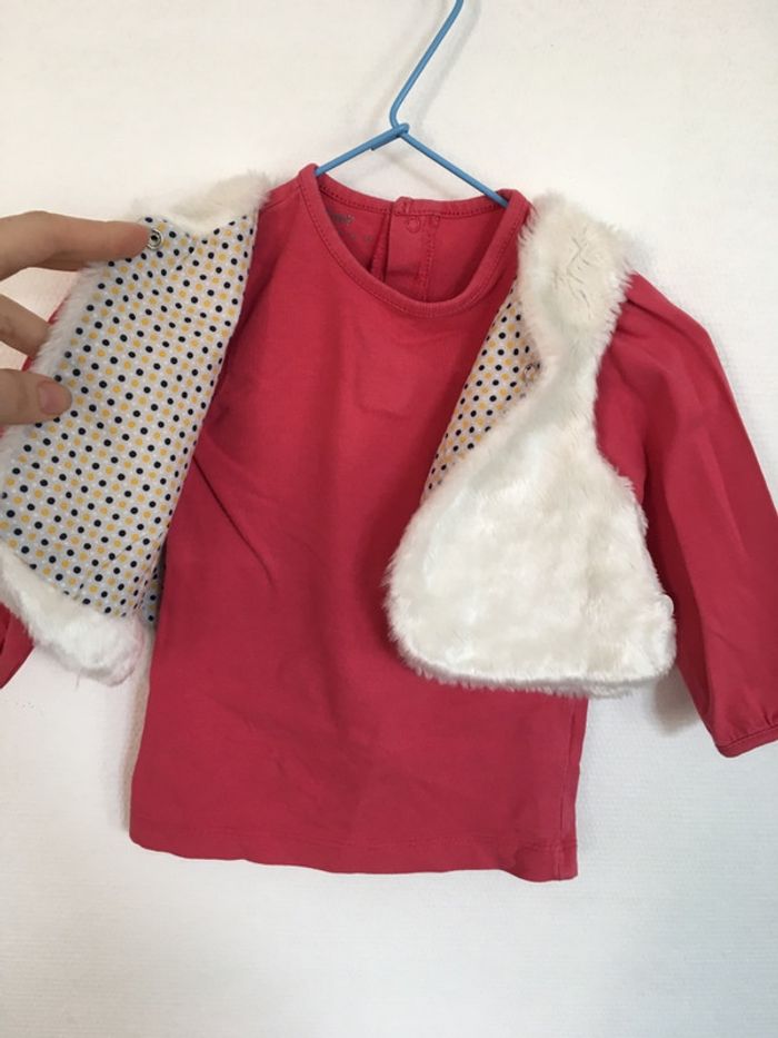 Gilet fausse fourrure sans manches 12 mois - photo numéro 2